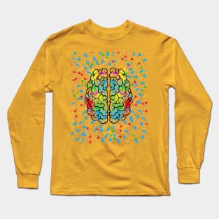 funny beautiful colorful mind for designers geniuses Long Sleeve T-Shirt